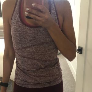 Burgundy workout tank top